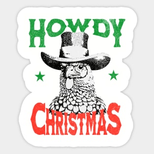 Howdy Christmas Sticker